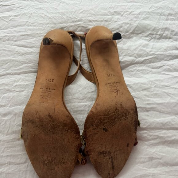 ULTRA RARE Archival Manolo Blahnik Ribbon Rosette Mules - SS 1996- Size 37.5 - Picture 3 of 7